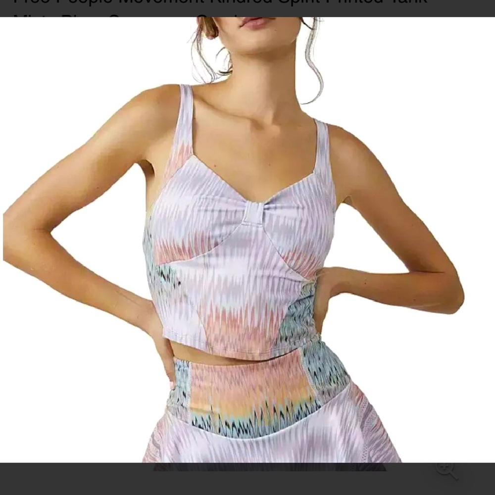 NWT FP Movement Kindred Spirit Printed Tank, Misty Plum Sunspace